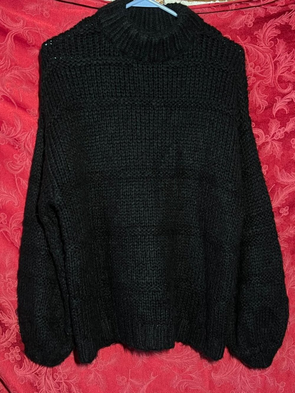 Urban Outfitters Textured Knit Black Oversized Sweater Size S